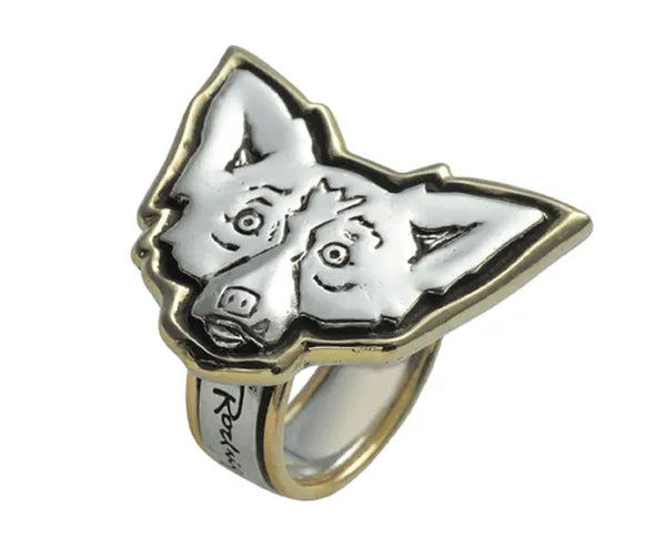 Ring: Sterling Silver, Gold Aura
